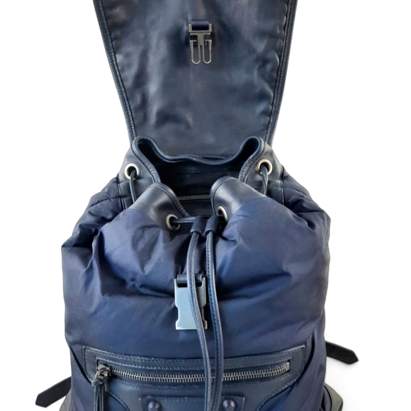 BALENCIAGA Motocross Classic Traveller Backpack Traveler Top Handle Bag Blue - Picture 12 of 16
